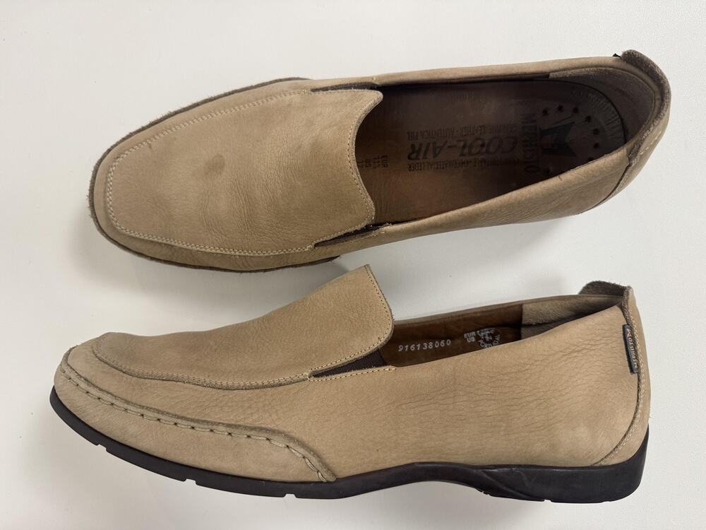 Mephisto Edlef Slip-On Shoes Mens Size 13 Beige Sand Nubuck Leather Loafer